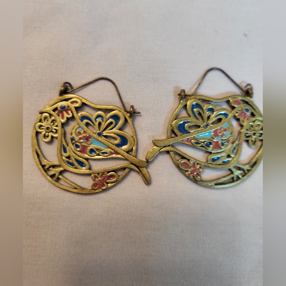 Gold hoop earrings